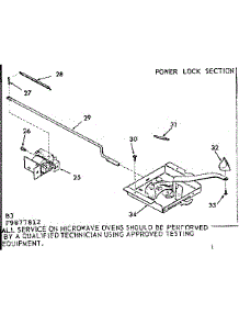 Power Lock Section parts for Kenmore Microwave 103.9877812 (1039877812, 103 9877812) from AppliancePartsPros.com