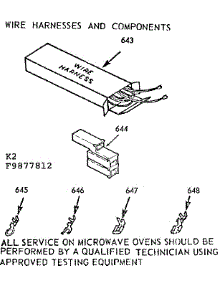 Wire Harnesses And Components parts for Kenmore Microwave 103.9877812 (1039877812, 103 9877812) from AppliancePartsPros.com