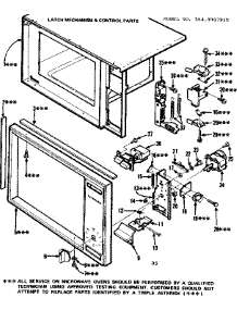 Latch Mechanism & Control Parts parts for Kenmore Microwave 564.9907910 (5649907910, 564 9907910) from AppliancePartsPros.com