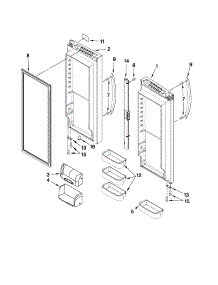 Refrigerator Door Parts parts for Kenmore Refrigerator 596.72013013 (59672013013, 596 72013013) from AppliancePartsPros.com