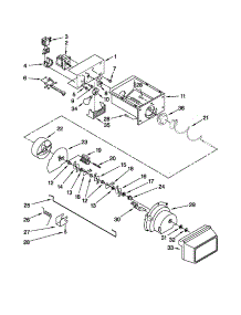 Motor And Ice Container Parts parts for Kenmore Refrigerator 106.50212011 (10650212011, 106 50212011) from AppliancePartsPros.com
