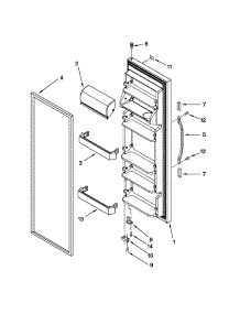Refrigerator Door Parts parts for Kenmore Refrigerator 106.50212011 (10650212011, 106 50212011) from AppliancePartsPros.com