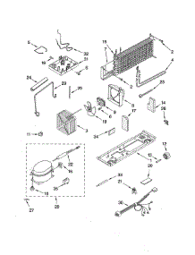 Unit parts for Kenmore Refrigerator 106.60934901 (10660934901, 106 60934901) from AppliancePartsPros.com