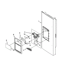 Dispenser Front Parts parts for Kenmore Refrigerator 596.79543015 (59679543015, 596 79543015) from AppliancePartsPros.com
