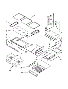 Shelf Parts parts for Kenmore Refrigerator 596.79543015 (59679543015, 596 79543015) from AppliancePartsPros.com