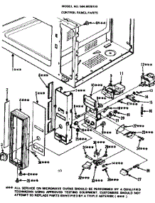 Control Panel Parts parts for Kenmore Microwave 564.9928110 (5649928110, 564 9928110) from AppliancePartsPros.com