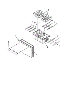 Freezer Door Parts parts for Kenmore Refrigerator 596.79542014 (59679542014, 596 79542014) from AppliancePartsPros.com