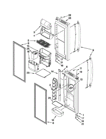 Refrigerator Door Parts parts for Kenmore Refrigerator 596.79542014 (59679542014, 596 79542014) from AppliancePartsPros.com