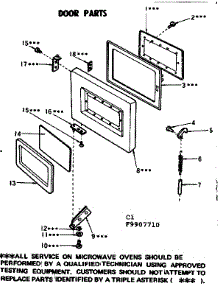 Door Parts parts for Kenmore Microwave 564.9907710 (5649907710, 564 9907710) from AppliancePartsPros.com