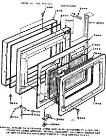 Door Parts parts for Kenmore Microwave 564.9977910 (5649977910, 564 9977910) from AppliancePartsPros.com
