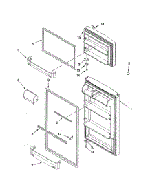 Door parts for Kenmore Refrigerator 106.70934901 (10670934901, 106 70934901) from AppliancePartsPros.com