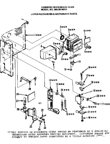 Latch Mechanism & Microwave Parts parts for Kenmore Microwave 564.9918011 (5649918011, 564 9918011) from AppliancePartsPros.com