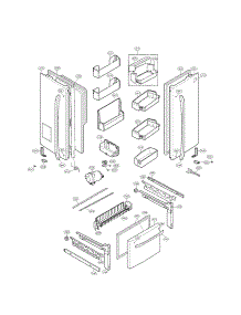 Door Parts parts for Kenmore Refrigerator 795.72034111 (79572034111, 795 72034111) from AppliancePartsPros.com