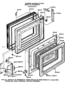 Door Parts parts for Kenmore Microwave 564.9948210 (5649948210, 564 9948210) from AppliancePartsPros.com