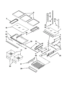 Shelf Parts parts for Kenmore Refrigerator 596.79549013 (59679549013, 596 79549013) from AppliancePartsPros.com