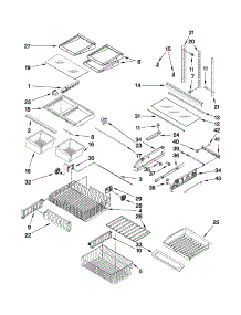 Shelf Parts parts for Kenmore Refrigerator 596.79213011 (59679213011, 596 79213011) from AppliancePartsPros.com