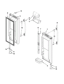 Refrigerator Door Parts parts for Kenmore Refrigerator 596.79213011 (59679213011, 596 79213011) from AppliancePartsPros.com