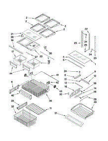 Shelf Parts parts for Kenmore Refrigerator 596.79513013 (59679513013, 596 79513013) from AppliancePartsPros.com