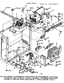 Cavity Parts parts for Kenmore Microwave 564.9987910 (5649987910, 564 9987910) from AppliancePartsPros.com