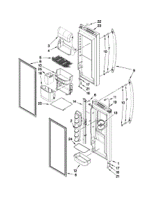 Refrigerator Door Parts parts for Kenmore Refrigerator 596.79543014 (59679543014, 596 79543014) from AppliancePartsPros.com