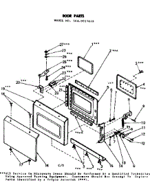 Door Parts parts for Kenmore Microwave 564.9917610 (5649917610, 564 9917610) from AppliancePartsPros.com