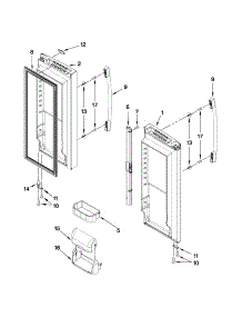 Refrigerator Door Parts parts for Kenmore Refrigerator 596.79222011 (59679222011, 596 79222011) from AppliancePartsPros.com