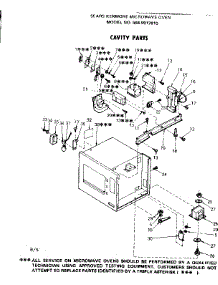 Cavity Parts parts for Kenmore Microwave 564.9917610 (5649917610, 564 9917610) from AppliancePartsPros.com