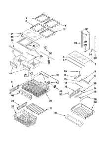 Shelf Parts parts for Kenmore Refrigerator 596.72013012 (59672013012, 596 72013012) from AppliancePartsPros.com