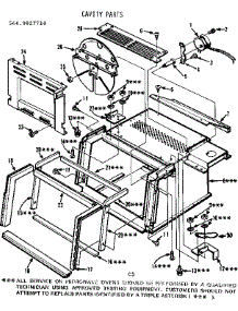 Cavity Parts parts for Kenmore Microwave 564.9927710 (5649927710, 564 9927710) from AppliancePartsPros.com