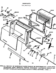 Door Parts parts for Kenmore Microwave 564.9927710 (5649927710, 564 9927710) from AppliancePartsPros.com
