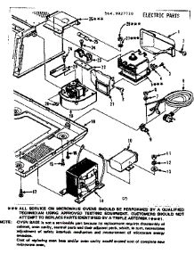 Electric Parts parts for Kenmore Microwave 564.9927710 (5649927710, 564 9927710) from AppliancePartsPros.com