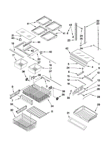 Shelf Parts parts for Kenmore Refrigerator 596.72002011 (59672002011, 596 72002011) from AppliancePartsPros.com