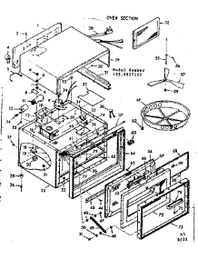 Oven Section parts for Kenmore Microwave 103.9927102 (1039927102, 103 9927102) from AppliancePartsPros.com