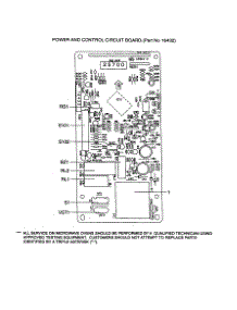 Power / Control Circuit Board (16432) parts for Kenmore Microwave 565.69581890 (56569581890, 565 69581890) from AppliancePartsPros.com