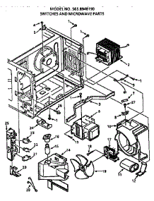 Switches And Microwave parts for Kenmore Microwave 565.8948190 (5658948190, 565 8948190) from AppliancePartsPros.com