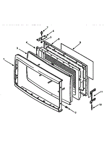Door parts for Kenmore Microwave 565.8948190 (5658948190, 565 8948190) from AppliancePartsPros.com