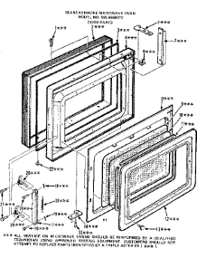 Door Parts parts for Kenmore Microwave 565.8948310 (5658948310, 565 8948310) from AppliancePartsPros.com