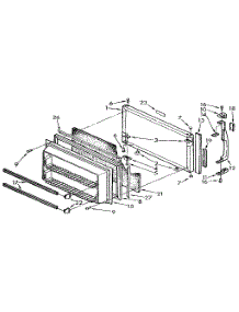 Freezer Door parts for Kenmore Refrigerator 106.9610613 (1069610613, 106 9610613) from AppliancePartsPros.com