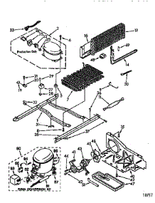 Unit parts for Kenmore Refrigerator 106.9610613 (1069610613, 106 9610613) from AppliancePartsPros.com