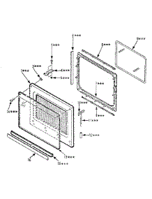 Door parts for Kenmore Microwave 567.8841880 (5678841880, 567 8841880) from AppliancePartsPros.com