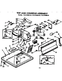 Top And Console Assembly parts for Kenmore Dryer 110.77405110 (11077405110, 110 77405110) from AppliancePartsPros.com