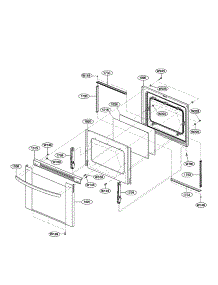 Door Parts parts for Lg Range LRE3012ST/00 from AppliancePartsPros.com