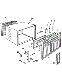Cabinet And Front Panel parts for Kenmore Heat Pump System 253.8781850 (2538781850, 253 8781850) from AppliancePartsPros.com