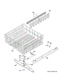 Upper Rack Assembly parts for Ge Dishwasher GDWF160V55SS from AppliancePartsPros.com
