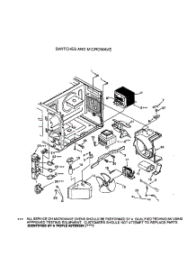 Switches And Microwave parts for Kenmore Microwave 565.60509990 (56560509990, 565 60509990) from AppliancePartsPros.com