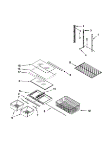 Shelf Parts parts for Kenmore Refrigerator 596.69912013 (59669912013, 596 69912013) from AppliancePartsPros.com