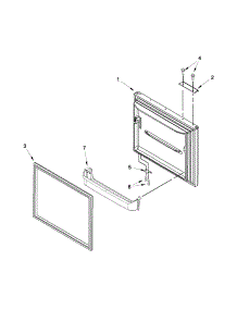 Freezer Door parts for Kenmore Refrigerator 596.69912013 (59669912013, 596 69912013) from AppliancePartsPros.com