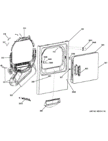 Front Panel & Door parts for Ge Dryer DNCD450EGCWC from AppliancePartsPros.com