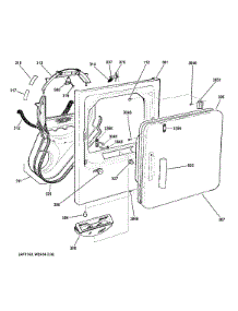 Front Panel & Door parts for Ge Dryer GTX18PSSJ0WW from AppliancePartsPros.com