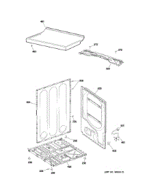 Cabinet & Top Panel parts for Ge Dryer DNCD450GGBWC from AppliancePartsPros.com